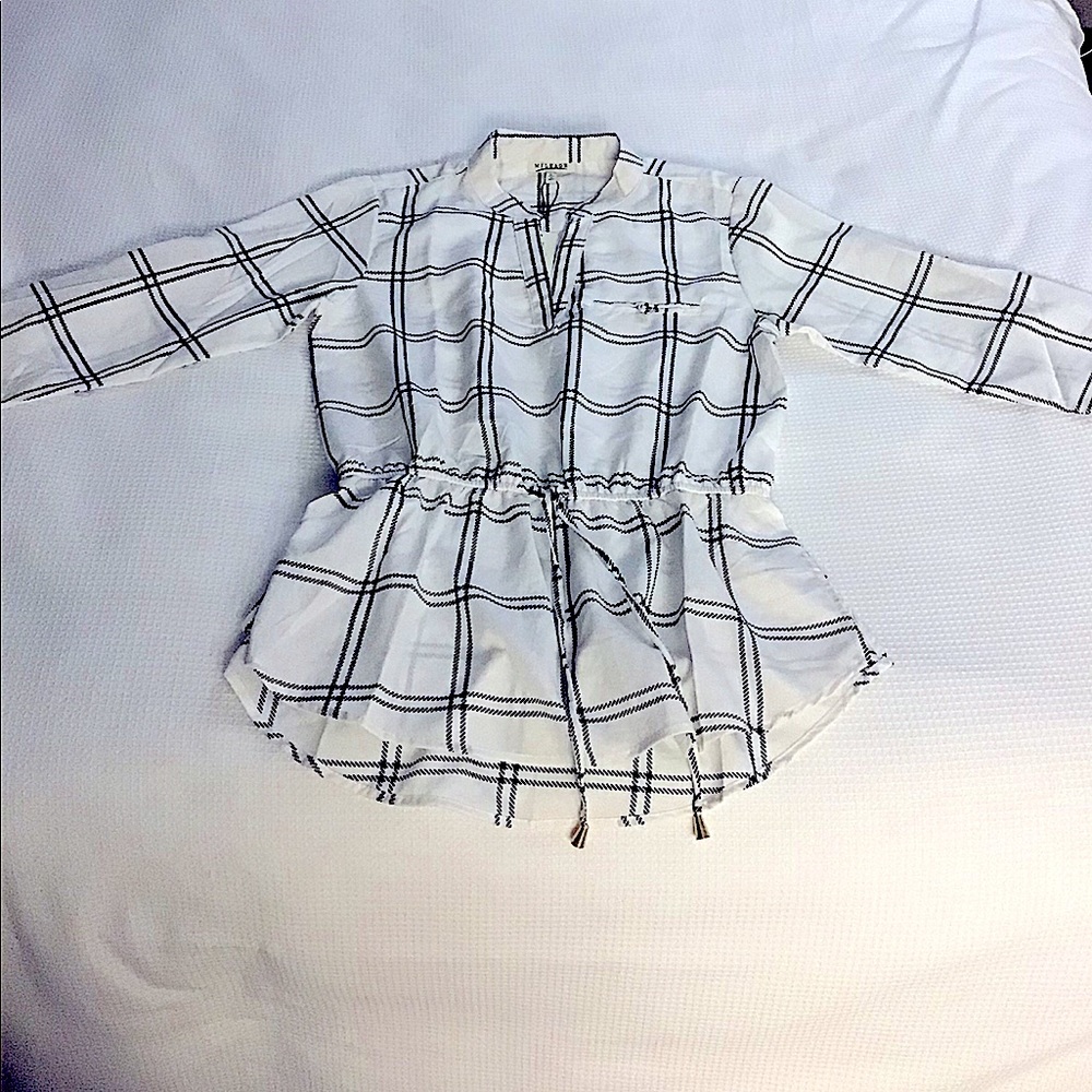 Peplum Long Sleeve Blouse